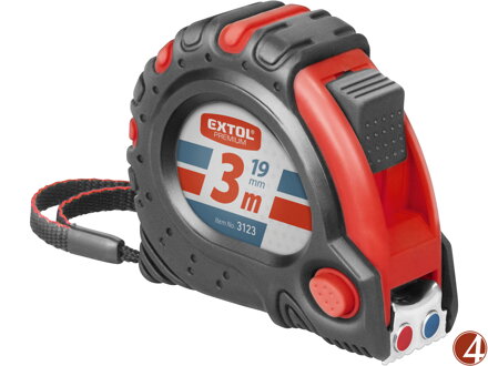 Metr svinovací, 3m, š. pásku 19mm
