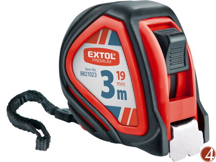 Metr svinovací, 3m, š. pásku 19mm