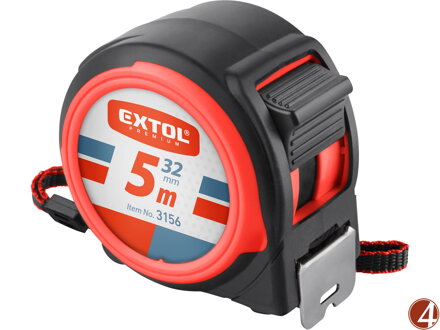 Metr svinovací, 5m, EXTRA široká páska 32mm