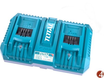 Nabíječka pro 2 baterie, 20V Li-ion, industrial