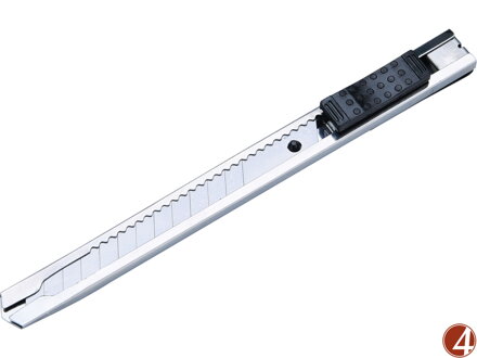 Nůž ulamovací celokovový nerez, 9mm, Auto-lock