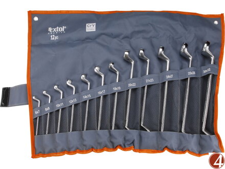 POŠK. OBAL klíče očkové, sada 12ks, 6-32mm, CrV
