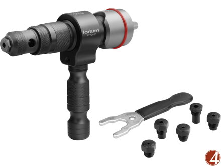 POŠK. OBAL nástavec nýtovací na vrtačku T, pro trhací nýty 2,4-6,4mm, CrMoV