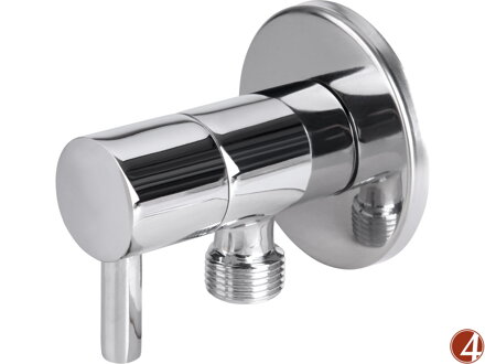 POŠK. OBAL ventil rohový keramický s kovovou pákou, 1/2"-3/8"