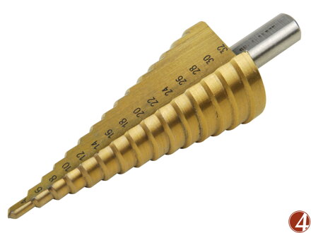 POŠK. OBAL vrták stupňovitý, O 4-32mm