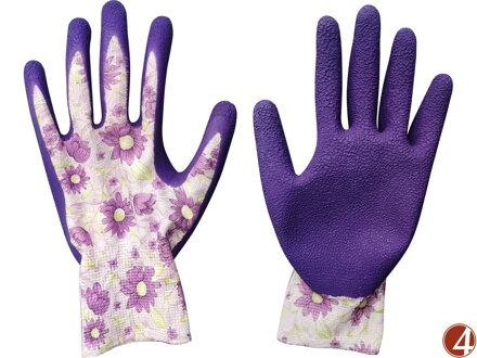 Rukavice polyesterové, bezešvé, polomáčené v latexu, velikost 8', EXTOL LIGHT