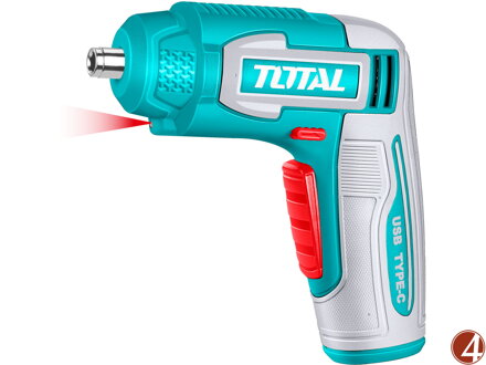 Šroubovák AKU 4V se sadou bitů, nabíjení USB-C (není součást balení)