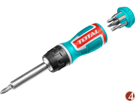 Šroubovák řáčnový, 8 v 1, CrV, industrial, CrV