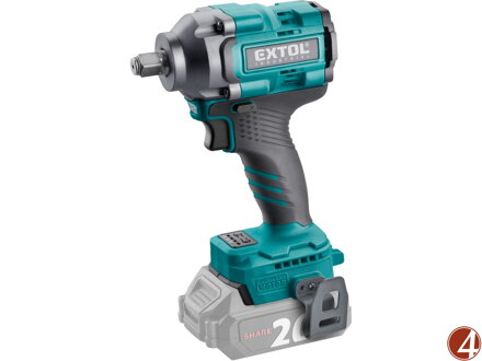 Utahovák rázový 1/2" aku SHARE20V, 500Nm, BRUSHLESS, bez baterie a nabíječky