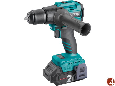 Vrtací šroubovák aku s příklepem SHARE20V, 70Nm, BRUSHLESS, 2Ah
