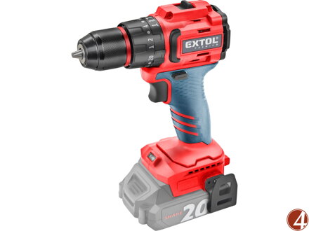 Vrtací šroubovák aku s příklepem SHARE20V, BRUSHLESS, bez baterie a nabíječky