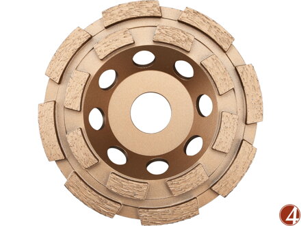 ZRUŠENO! Nahrazeno výrobkem 8703121, kotouč diamantový brusný dvouřadý, 115x22,2mm