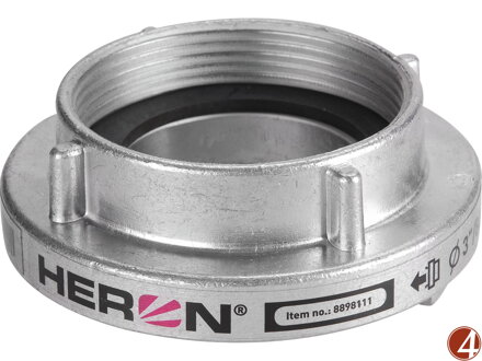 ZRUŠENO! Nahrazeno výrobkem 8898110, spojka B75 pevná vnitřní závit W tlaková s těsněním, 3' (80mm)