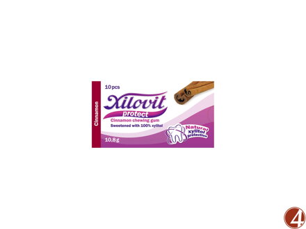 žvýkačky Xilovit protect SKOŘICE 10,8g, 1blistr=10 žvýkaček