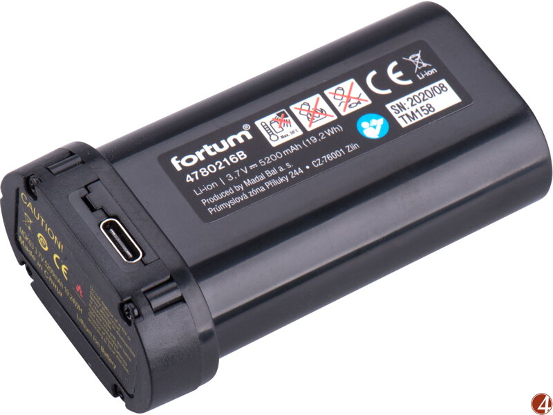Baterie akumulátorová k laserům, 3,7V, Li-ion, 5200mAh (19,2Wh) Baterie akumulátorová k laserům, 3,7V, Li-ion, 5200mAh (19,2Wh)