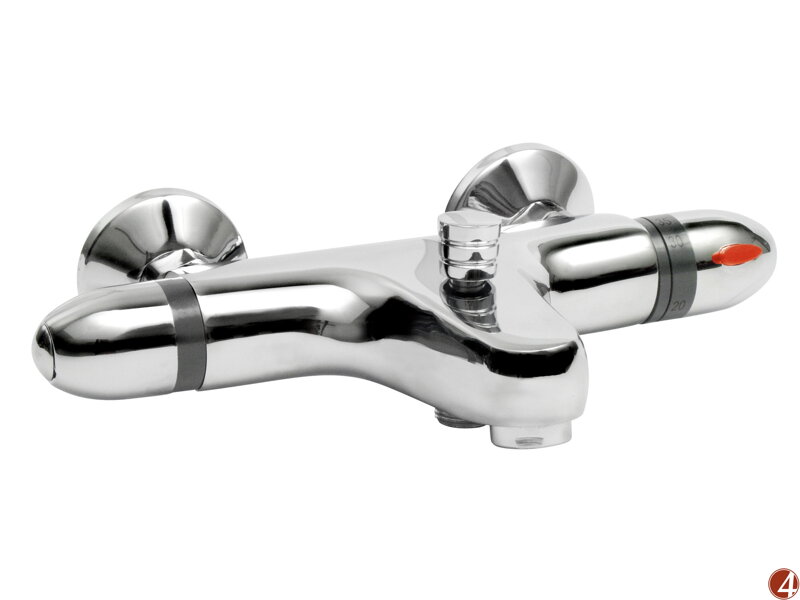 Baterie termostatická vanová, 150mm, ram. 8cm, keramický ventil, chrom