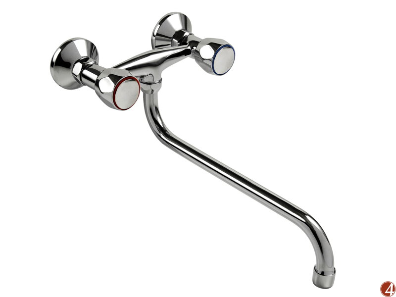 Baterie umyvadlová/dřezová, 100mm, ram. 25cm, keramický ventil, chrom