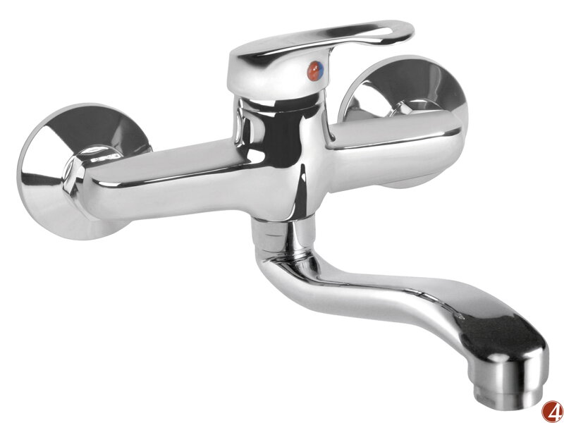 Baterie umyvadlová/dřezová, 100mm, ram. 20cm, 35mm, chrom