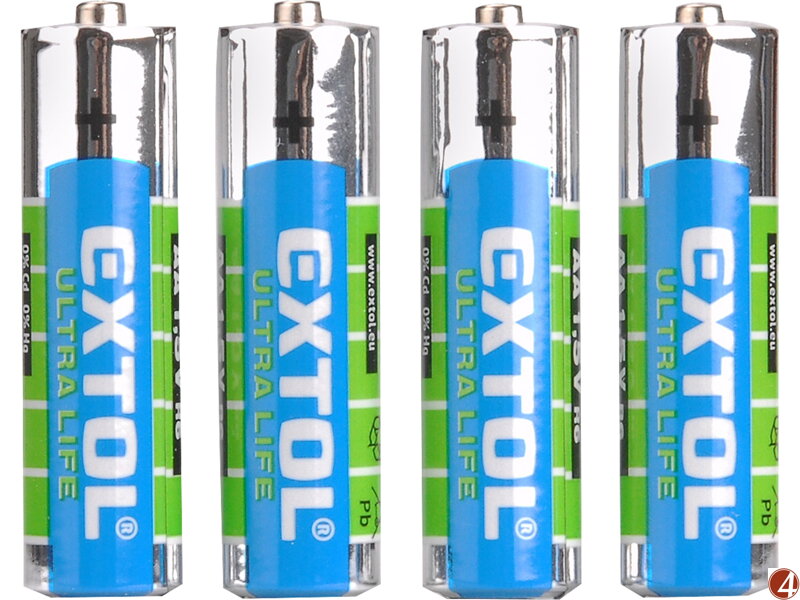 Baterie zink-chloridové, 4ks, 1,5V AA (R6)