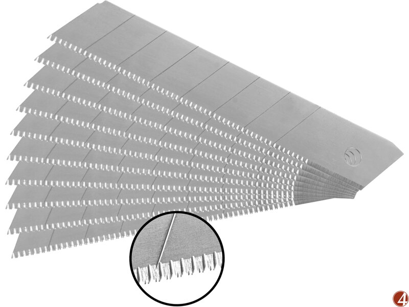 Břity ulamovací se zoubkovým ostřím, 18mm, 10ks, SK5