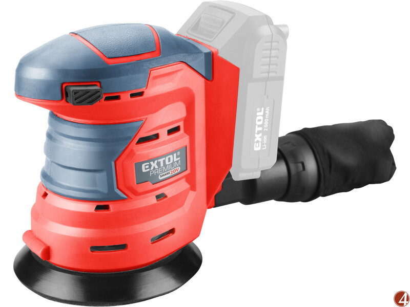 Bruska excentrická aku SHARE20V, 125mm, 20V Li-ion, bez baterie a nabíječky Bruska excentrická aku SHARE20V, 125mm, 20V Li-ion, bez baterie a nabíječky
