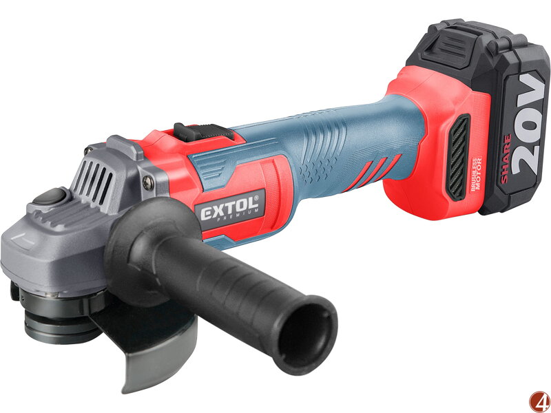Bruska úhlová aku SHARE20V, 125mm, BRUSHLESS, 4Ah