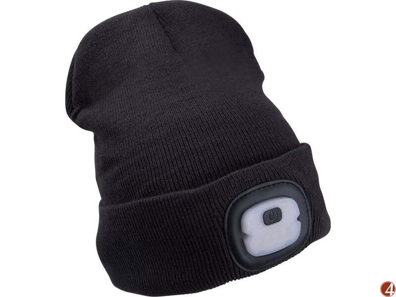 čepice s čelovkou 4x25lm, USB nabíjení, tmavě šedá, ECONOMY, univerzální velikost čepice s čelovkou 4x25lm, USB nabíjení, tmavě šedá, ECONOMY, univerzální velikost