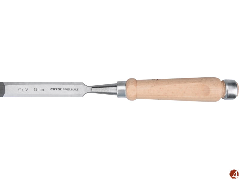 Dláto s kvalitní bukovou rukojetí, 18mm, délka 280mm, CrV Dláto s kvalitní bukovou rukojetí, 18mm, délka 280mm, CrV