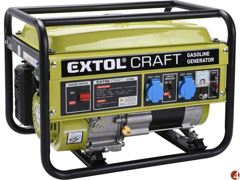 Elektrocentrála benzínová, 6,5HP/2,8kW