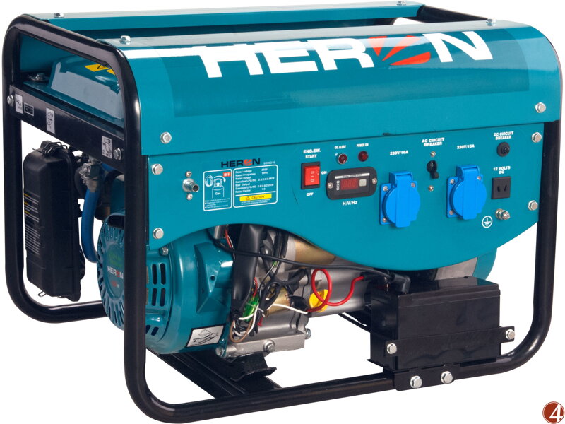 Elektrocentrála benzínová a plynová (LPG/NG) 6,3HP/2,4kW, elektrický start