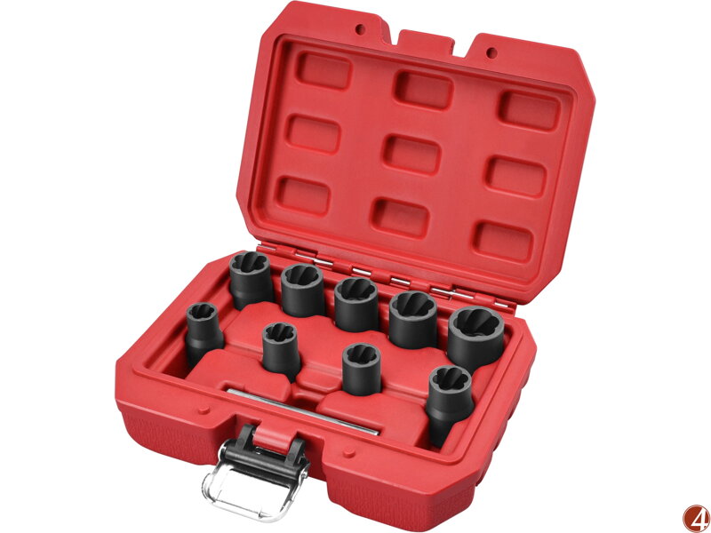 Hlavice na uvolňování šroubů a matic, sada 10ks, 3/8", 10-19mm, CrMo Hlavice na uvolňování šroubů a matic, sada 10ks, 3/8", 10-19mm, CrMo