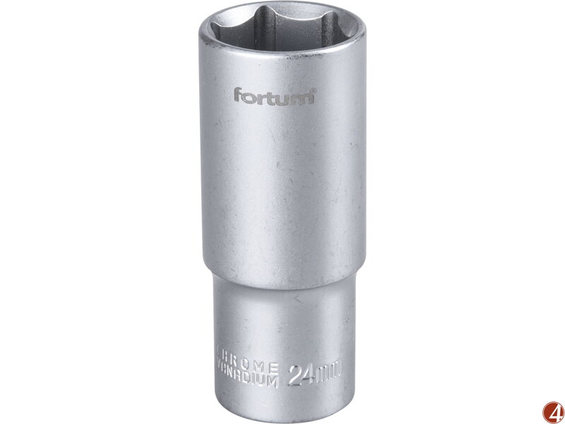 Hlavice nástrčná prodloužená 1/2", 24mm, L 77mm Hlavice nástrčná prodloužená 1/2", 24mm, L 77mm