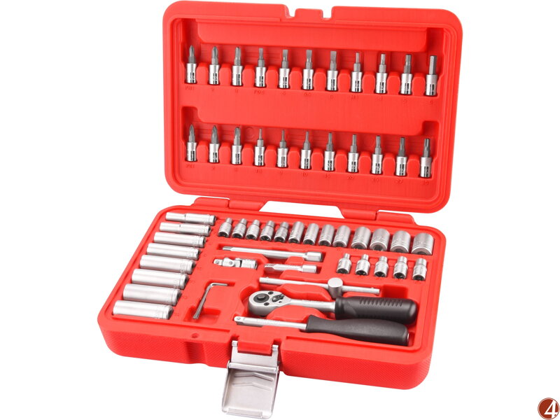 Hlavice nástrčné, sada 57ks, 1/4", CrV Hlavice nástrčné, sada 57ks, 1/4", CrV
