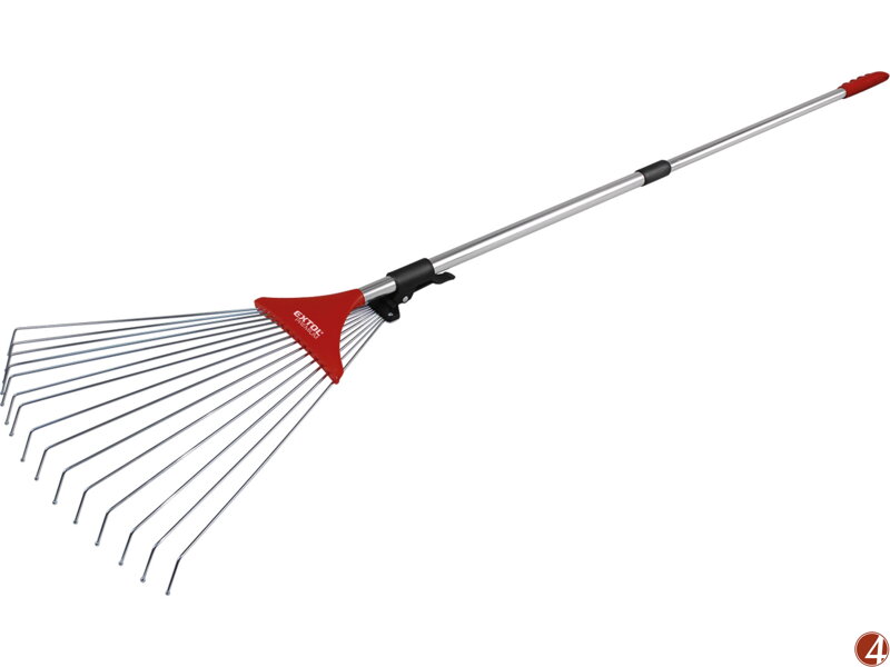 Hrábě nastavitelné s teleskopickou násadou, délka 80-158cm, šířka 18-59cm Hrábě nastavitelné s teleskopickou násadou, délka 80-158cm, šířka 18-59cm