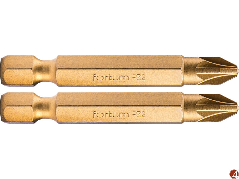 Hrot křížový pozidriv, sada 2ks, PZ 2x50mm,titan. úprava, S2 Hrot křížový pozidriv, sada 2ks, PZ 2x50mm,titan. úprava, S2