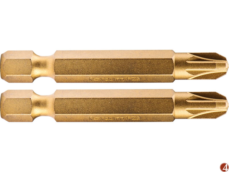 Hrot křížový pozidriv, sada 2ks, PZ 3x50mm,titan. úprava, S2 Hrot křížový pozidriv, sada 2ks, PZ 3x50mm,titan. úprava, S2