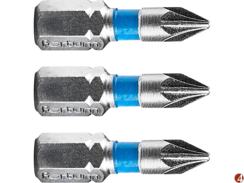 Hrot křížový pozidriv, sada 3ks, PZ 1x25mm, S2 Hrot křížový pozidriv, sada 3ks, PZ 1x25mm, S2