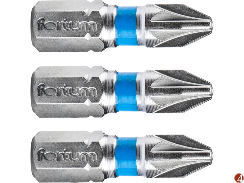 Hrot křížový pozidriv, sada 3ks, PZ 2x25mm, S2 Hrot křížový pozidriv, sada 3ks, PZ 2x25mm, S2