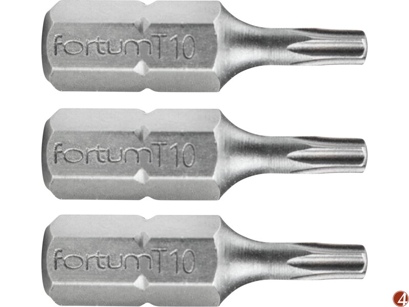 Hrot TORX, sada 3ks, T 10x25mm, S2 Hrot TORX, sada 3ks, T 10x25mm, S2