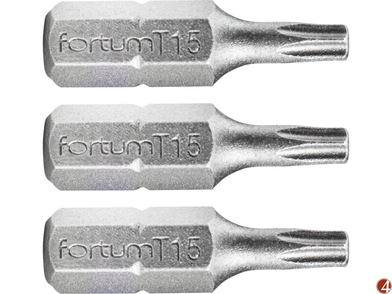 Hrot TORX, sada 3ks, T 15x25mm, S2 Hrot TORX, sada 3ks, T 15x25mm, S2