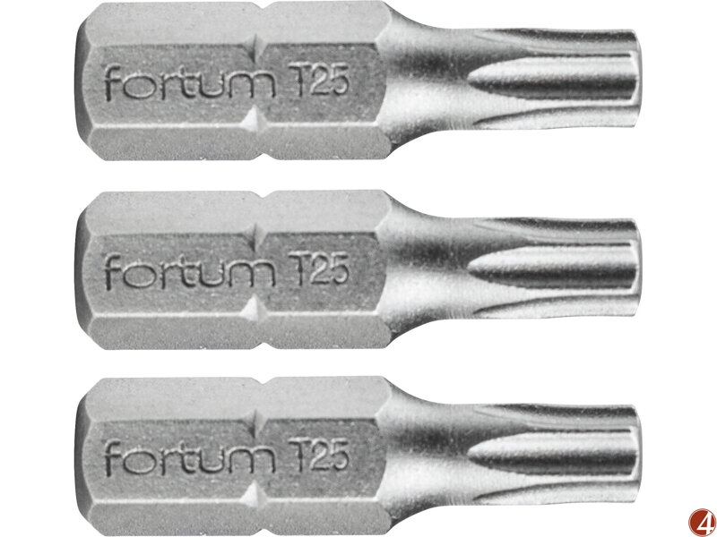 Hrot TORX, sada 3ks, T 25x25mm, S2 Hrot TORX, sada 3ks, T 25x25mm, S2