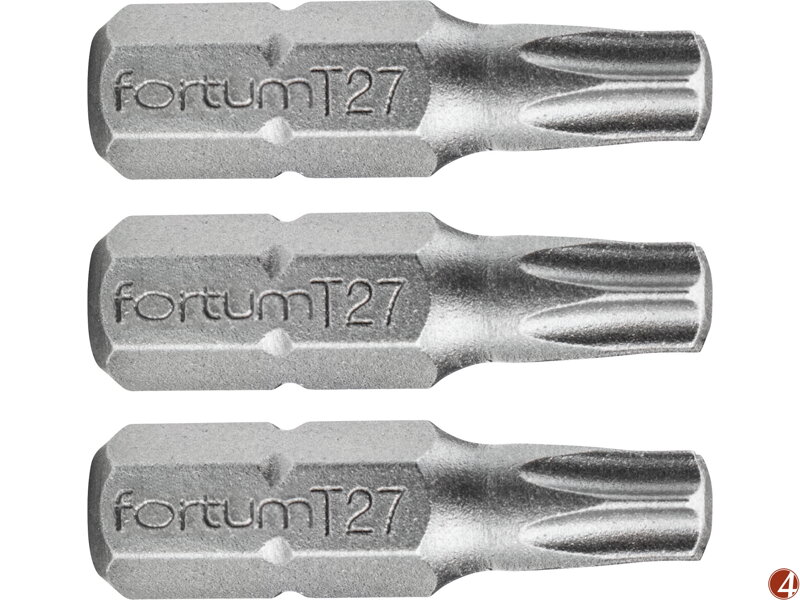 Hrot TORX, sada 3ks, T 27x25mm, S2 Hrot TORX, sada 3ks, T 27x25mm, S2