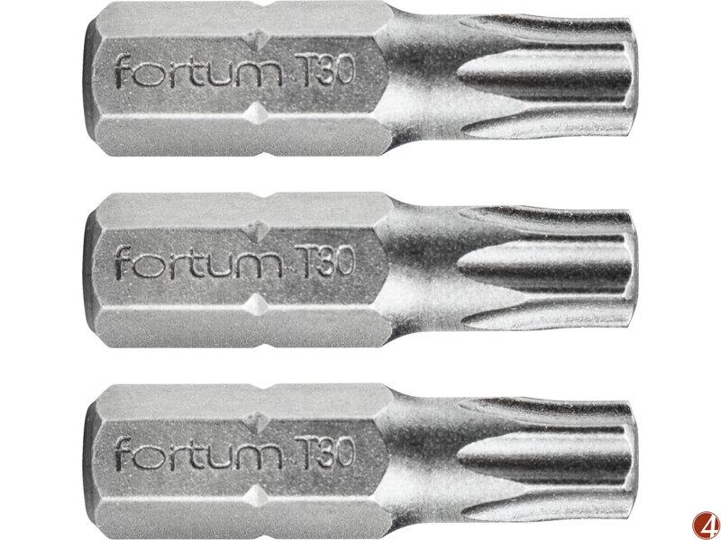 Hrot TORX, sada 3ks, T 30x25mm, S2 Hrot TORX, sada 3ks, T 30x25mm, S2