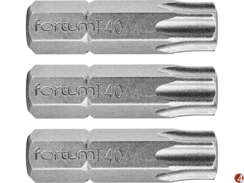 Hrot TORX, sada 3ks, T 40x25mm, S2 Hrot TORX, sada 3ks, T 40x25mm, S2