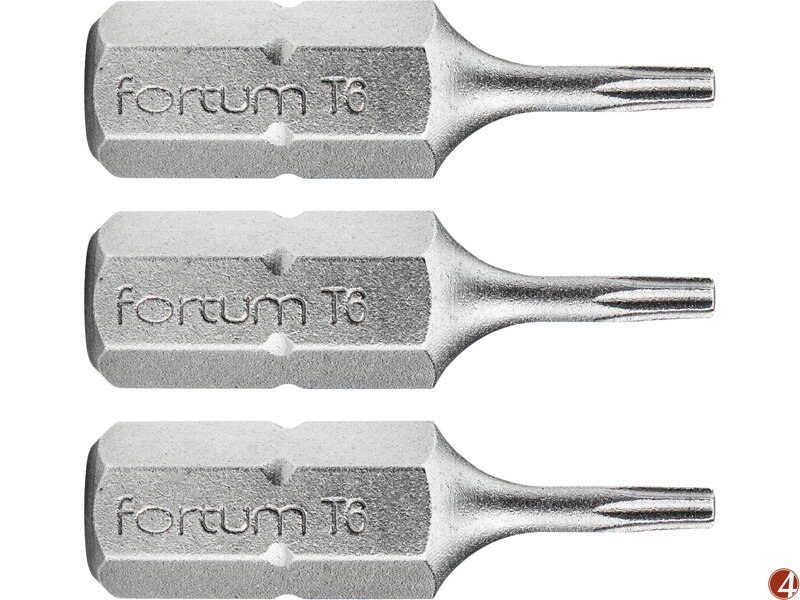 Hrot TORX, sada 3ks, T 6x25mm, S2 Hrot TORX, sada 3ks, T 6x25mm, S2