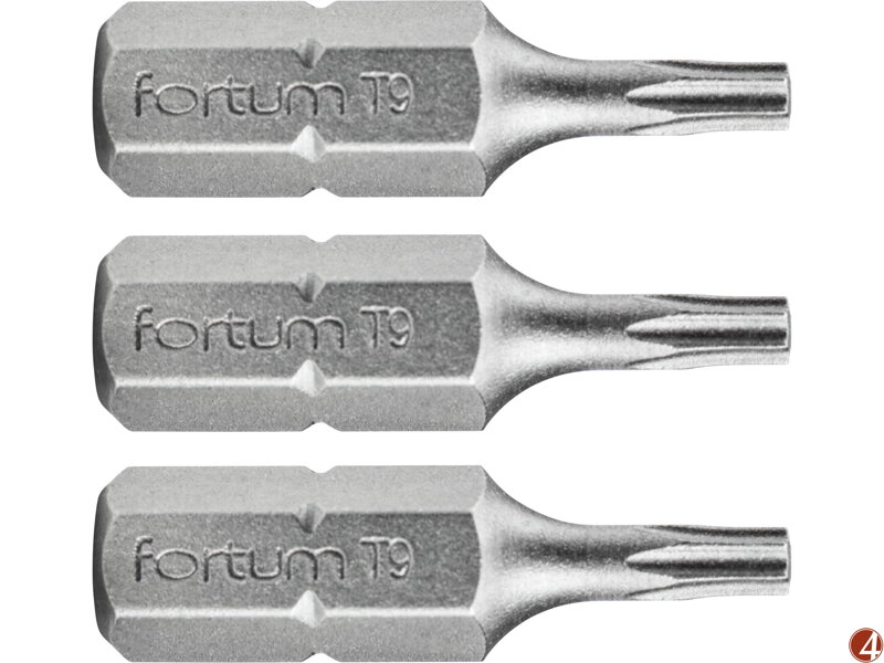 Hrot TORX, sada 3ks, T 9x25mm, S2 Hrot TORX, sada 3ks, T 9x25mm, S2
