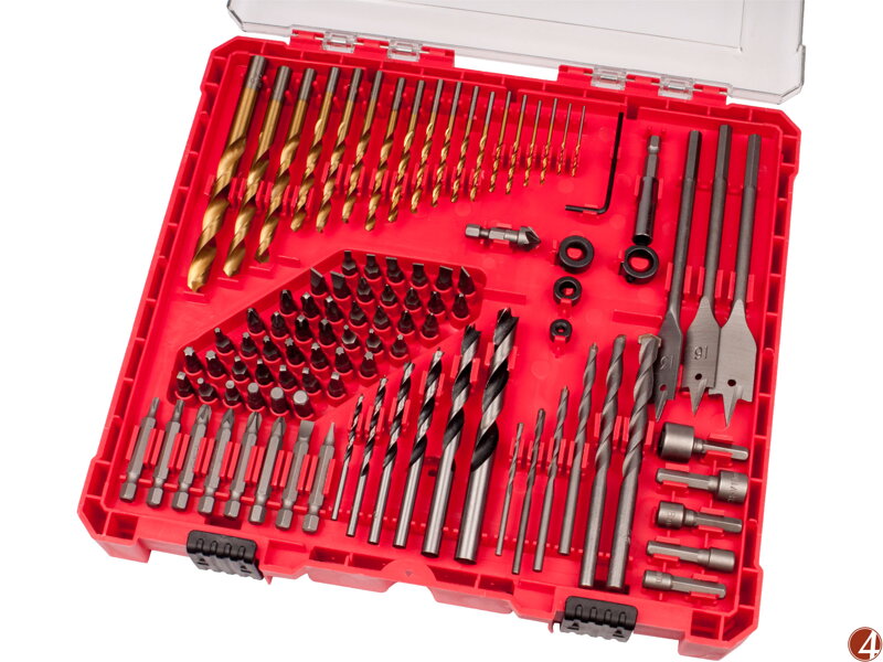 Hroty a vrtáky komb. sada 100ks, HSS, CrV, SK