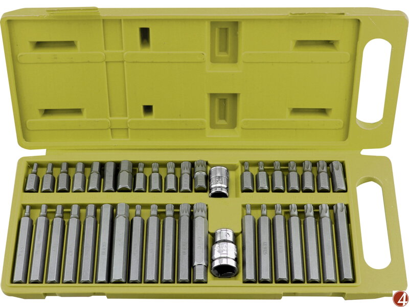 Hroty IMBUS-TORX-XZN, sada 40ks, pro ráčny 3/8", 1/2", CrV Hroty IMBUS-TORX-XZN, sada 40ks, pro ráčny 3/8", 1/2", CrV