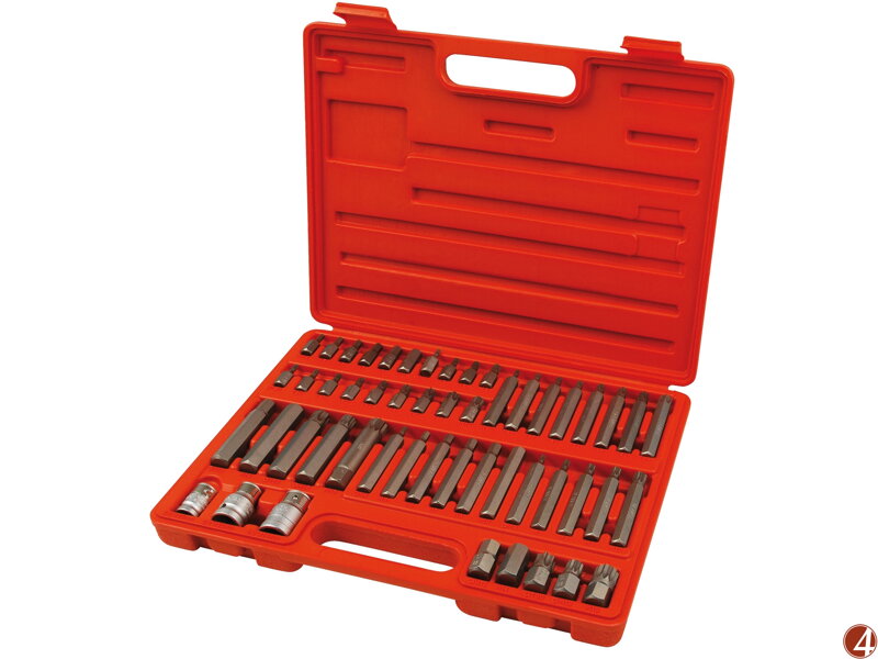 Hroty IMBUS-TORX-XZN, sada 51ks, pro ráčny 3/8", 1/2", S2 Hroty IMBUS-TORX-XZN, sada 51ks, pro ráčny 3/8", 1/2", S2