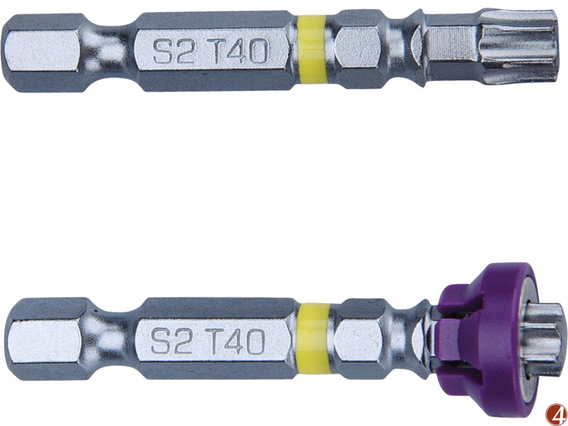 Hroty sada 2ks TORX s magnetickým kloboučkem, T 40x50mm, S2 Hroty sada 2ks TORX s magnetickým kloboučkem, T 40x50mm, S2